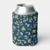 Blueberry dunkles Hintergrundmuster Dosenkühler (Kanne Vorderseite)