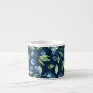 Blueberry dunkles Hintergrundmuster Espressotasse
