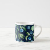 Blueberry dunkles Hintergrundmuster Espressotasse (Rechts)