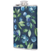 Blueberry dunkles Hintergrundmuster Flachmann (Links)