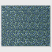 Blueberry dunkles Hintergrundmuster Geschenkpapier (Flach)
