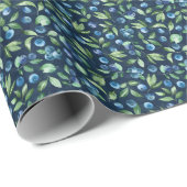 Blueberry dunkles Hintergrundmuster Geschenkpapier (Rolleneckpunkt)