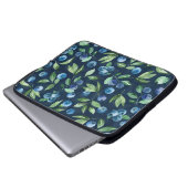 Blueberry dunkles Hintergrundmuster Laptopschutzhülle (Vorne Knopf)