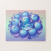 Blueberry Earth Planet Comic Style - Puzzle (Horizontal)