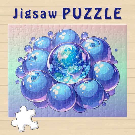 Blueberry Earth Planet Comic Style - Puzzle