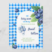 Blueberry Einladung zur Kinderdusche (Vorne/Hinten)