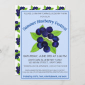 Blueberry Festival Maine Wild Blueberries Messe Einladung (Vorne/Hinten)