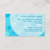 Blueberry Fizz Visitenkartenblasen Visitenkarte (Rückseite)