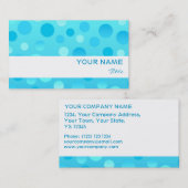 Blueberry Fizz weiße Streifen Visitenkartenvorlage Visitenkarte (Vorne/Hinten)