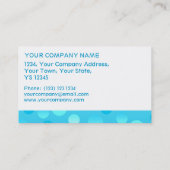 Blueberry Fizz weiße Streifen Visitenkartenvorlage Visitenkarte (Rückseite)