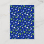 Blueberry Floral Baby Shooting Book Request Begleitkarte (Rückseite)