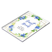 Blueberry Floral Baby Shower Guest Book Notizblock (Linke Seite)