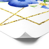 Blueberry Floral Birthday Welcome Poster (Ecke)