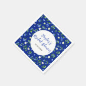 Blueberry Floral Brautparty Serviette (Ecke)