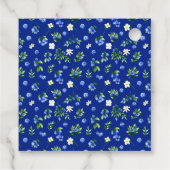 Blueberry Floral Brautparty Vielen Dank Geschenkanhänger (Rückseite)