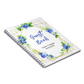 Blueberry Floral Wedding Guest Book Notizblock (Rechte Seite)