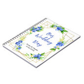 Blueberry Floral Wedding Planner Notizblock (Linke Seite)