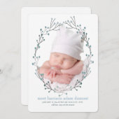 Blueberry Foto Geburtsankündigung Ankündigung (Vorne/Hinten)