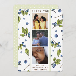 Blueberry Foto Vielen Dank Ankündigung