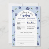 Blueberry-Frühjahrsräte für Wasserfarben Kindersho Einladung (Vorderseite)