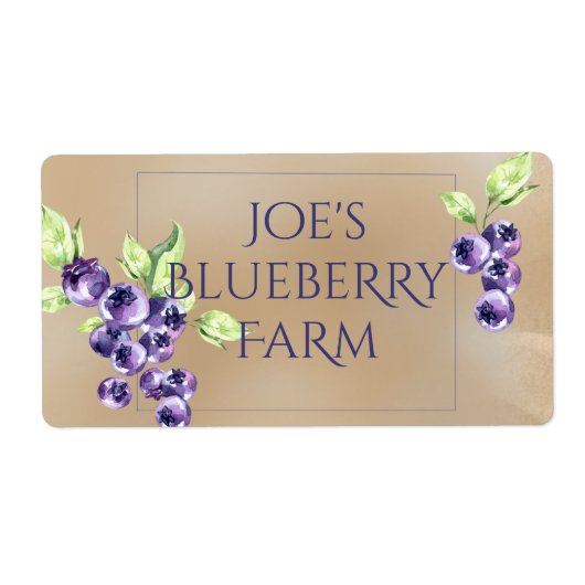 Blueberry Fruit Canning Label (Vorne)