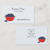 Blueberry Fruit Design Visitenkarte (Vorne/Hinten)