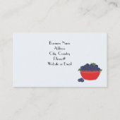 Blueberry Fruit Design Visitenkarte (Rückseite)