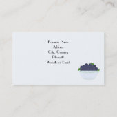 Blueberry Fruit Design Visitenkarte (Rückseite)