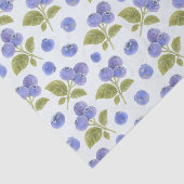 Blueberry Fruit mit Blätter Light Blue Seidenpapier (Ausschnitt)