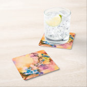 Blueberry Fruit Pattern — Hand-Painted Berries  Rechteckiger Pappuntersetzer (Vor Ort)