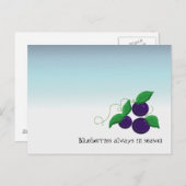 Blueberry Fruit Postkarte (Vorne/Hinten)