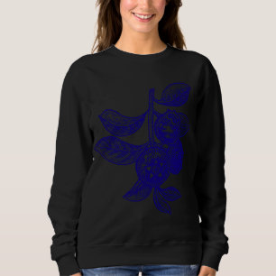 Blueberry Fruit Retro Vintag Art Grafisches Gesche Sweatshirt