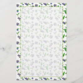 Blueberry Fruit Watercolor Illustration Briefpapier