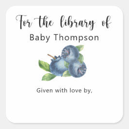 Blueberry - für die Bibliothek Quadratischer Aufkleber