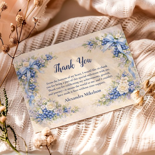 Blueberry Garden Berry First 1st Birthday Dankeskarte