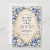 Blueberry Garden Berry First 1st Birthday Einladung (Vorderseite)