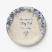 Blueberry Garden Berry First 1st Birthday Pappteller (Vorderseite)