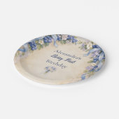 Blueberry Garden Berry First 1st Birthday Pappteller (Schrägansicht)