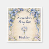 Blueberry Garden Berry First 1st Birthday Serviette (Vorderseite)