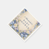Blueberry Garden Bow Baby Shower Serviette (Ecke)