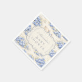 Blueberry Garden Teddy Toile Baby Shower Serviette (Ecke)