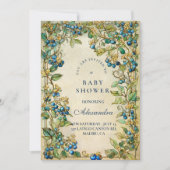 Blueberry Garden Vintage Baby Shower Einladung (Vorderseite)