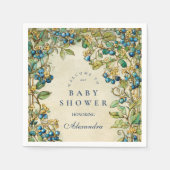 Blueberry Garden Vintage Baby Shower Serviette (Vorderseite)