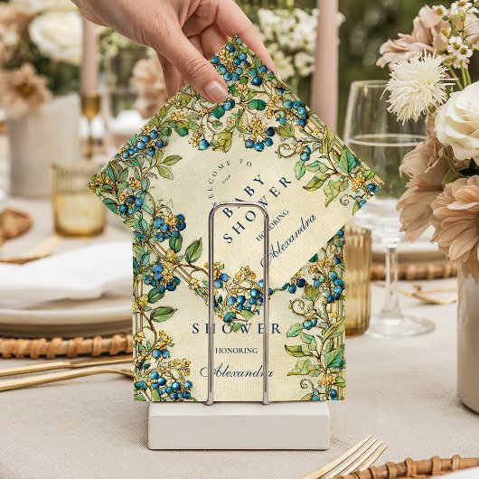 Blueberry Garden Vintage Baby Shower Serviette