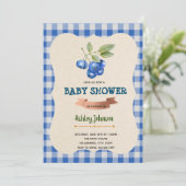 Blueberry Geburtstagsparty Einladung (Stehend Vorderseite)