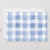 Blueberry Gingham Birthday Party Thank You Card Einladung (Rückseite)