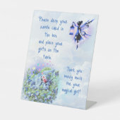 Blueberry Gnome Baby Bash Tisch Sockelschild (Vorderseite)