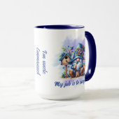Blueberry Gnome Baby Shower Uncle Tasse (VorderseiteRechts)
