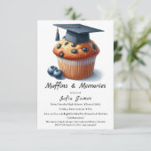 Blueberry Graduation Cupcake Brunch Celebration Einladung (Stehend Vorderseite)