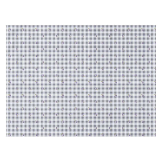 Blueberry Gray Blue Gingham Tischdecke (Vorderseite (Horizontal))